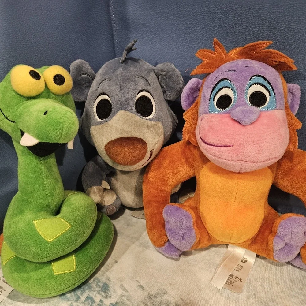 Disney Jungle Book Plush Bundle Baloo Kaa King Louie 8